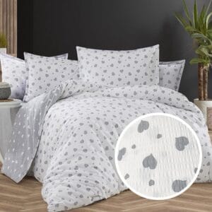 Lenjerie de pat creponata 100% bumbac (CREP23)