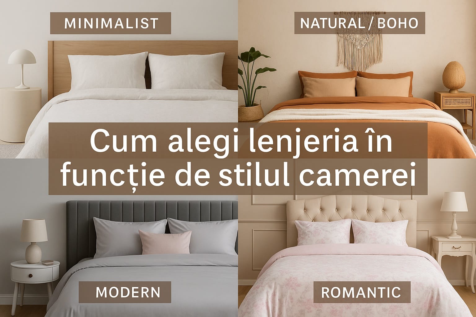 Cum alegi lenjeria în funcție de stilul camerei