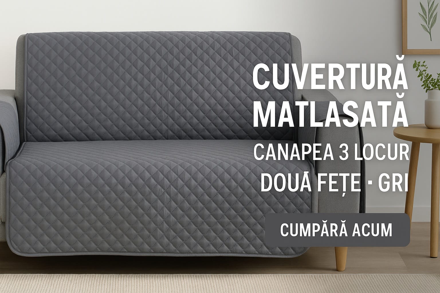 Cum să îți reîmprospătezi livingul cu o cuvertură matlasată pentru canapea – ghid rapid