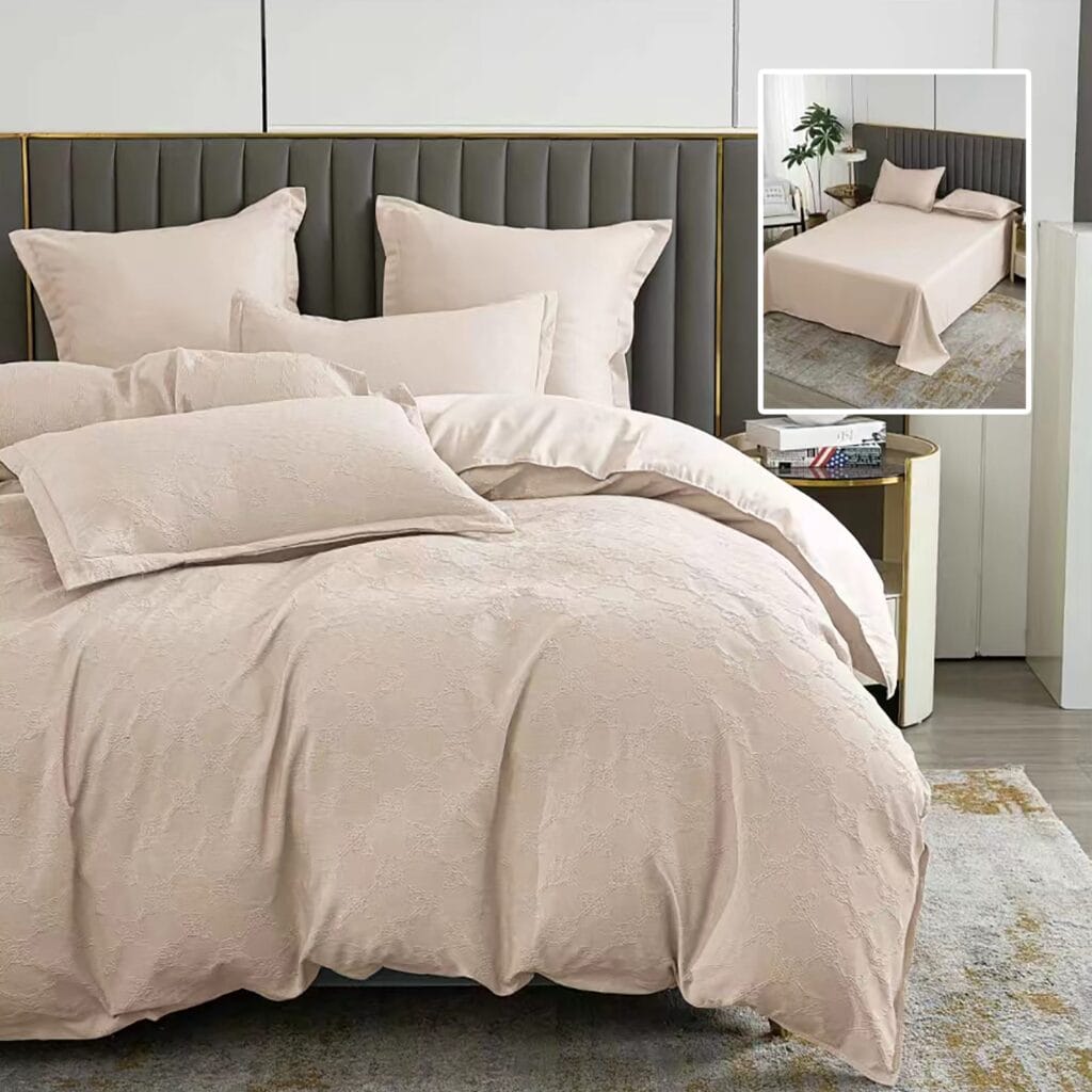 Cloud Dancer în dormitor, lenjerie alb cald vs lenjerie bej dormitor modern paolo